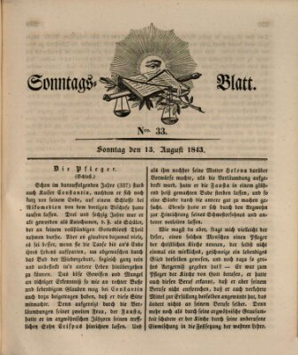 Sonntagsblatt Sonntag 13. August 1843