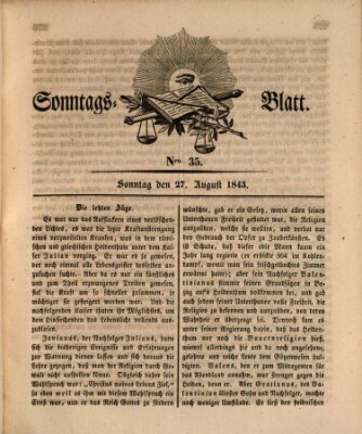 Sonntagsblatt Sonntag 27. August 1843