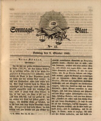 Sonntagsblatt Sonntag 8. Oktober 1843