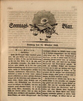 Sonntagsblatt Sonntag 15. Oktober 1843