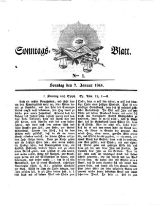 Sonntagsblatt Sonntag 7. Januar 1844