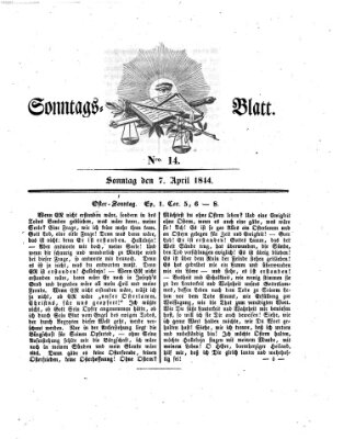 Sonntagsblatt Sonntag 7. April 1844