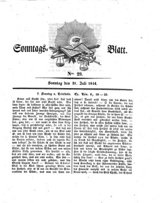 Sonntagsblatt Sonntag 21. Juli 1844