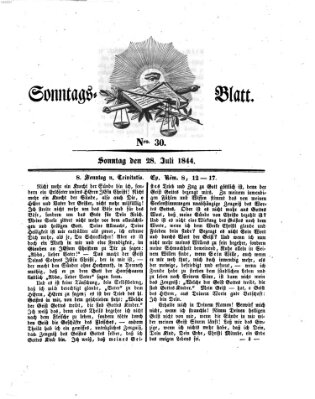 Sonntagsblatt Sonntag 28. Juli 1844