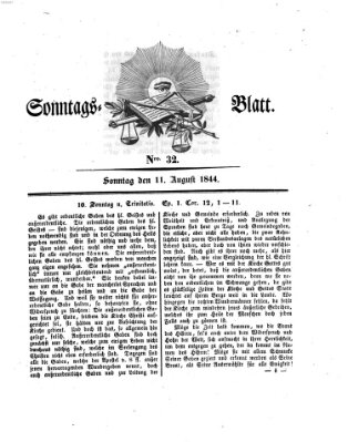 Sonntagsblatt Sonntag 11. August 1844