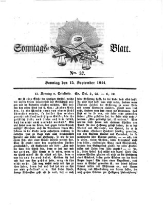 Sonntagsblatt Sonntag 15. September 1844