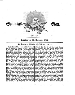 Sonntagsblatt Sonntag 10. November 1844