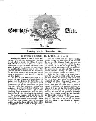 Sonntagsblatt Sonntag 24. November 1844