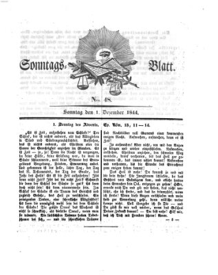 Sonntagsblatt Sonntag 1. Dezember 1844