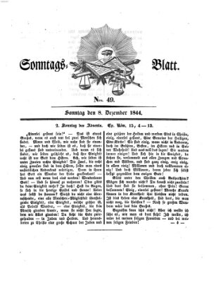 Sonntagsblatt Sonntag 8. Dezember 1844