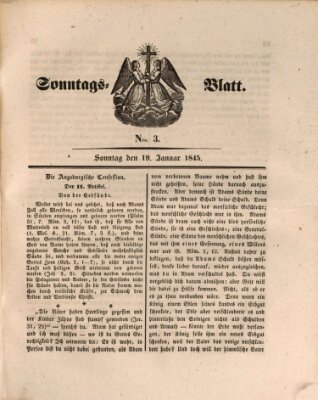 Sonntagsblatt Sonntag 19. Januar 1845