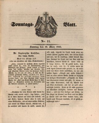 Sonntagsblatt Sonntag 16. März 1845