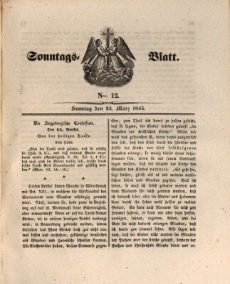 Sonntagsblatt Sonntag 23. März 1845