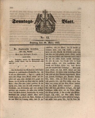 Sonntagsblatt Sonntag 30. März 1845