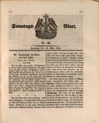 Sonntagsblatt Sonntag 18. Mai 1845