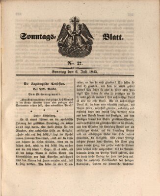 Sonntagsblatt Sonntag 6. Juli 1845