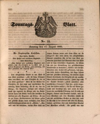 Sonntagsblatt Sonntag 17. August 1845