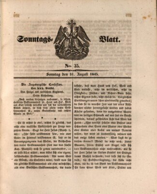 Sonntagsblatt Sonntag 31. August 1845