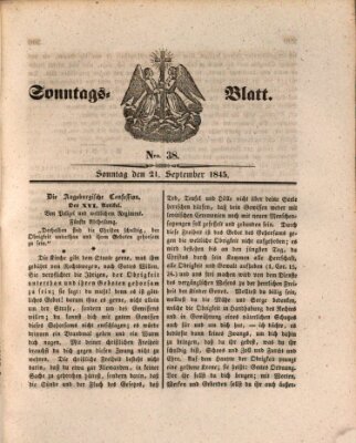 Sonntagsblatt Sonntag 21. September 1845