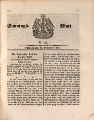 Sonntagsblatt Sonntag 28. September 1845