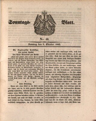 Sonntagsblatt Sonntag 5. Oktober 1845