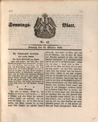 Sonntagsblatt Sonntag 19. Oktober 1845