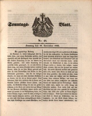 Sonntagsblatt Sonntag 30. November 1845