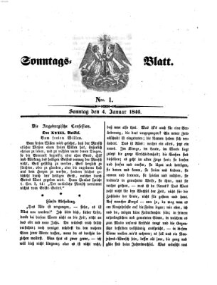 Sonntagsblatt Sonntag 4. Januar 1846