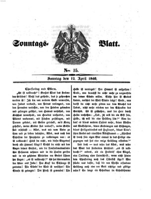 Sonntagsblatt Sonntag 12. April 1846