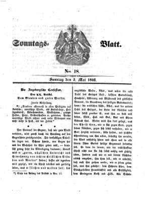 Sonntagsblatt Sonntag 3. Mai 1846