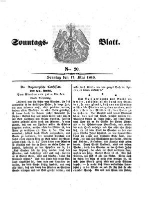 Sonntagsblatt Sonntag 17. Mai 1846