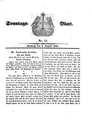 Sonntagsblatt Sonntag 2. August 1846