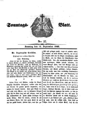 Sonntagsblatt Sonntag 13. September 1846