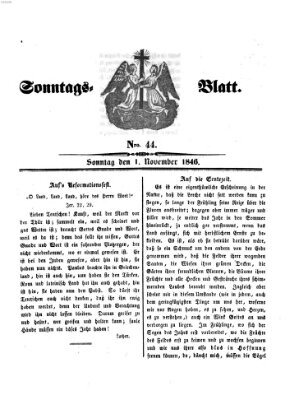 Sonntagsblatt Sonntag 1. November 1846