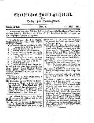 Sonntagsblatt Sonntag 31. Mai 1846