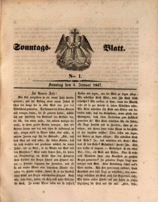 Sonntagsblatt Sonntag 3. Januar 1847