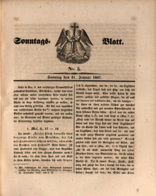 Sonntagsblatt Sonntag 31. Januar 1847