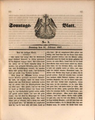 Sonntagsblatt Sonntag 21. Februar 1847