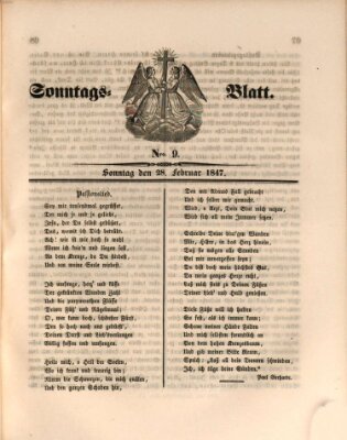 Sonntagsblatt Sonntag 28. Februar 1847