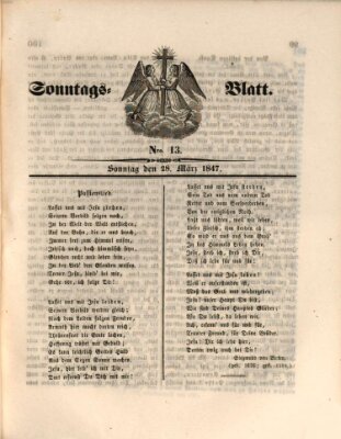 Sonntagsblatt Sonntag 28. März 1847