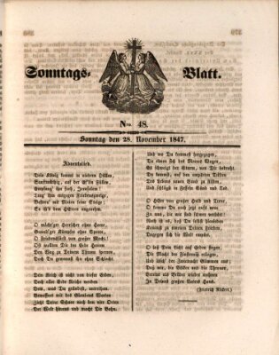 Sonntagsblatt Sonntag 28. November 1847