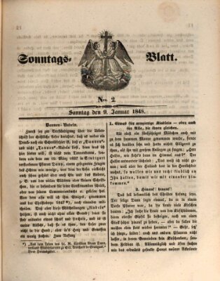 Sonntagsblatt Sonntag 9. Januar 1848