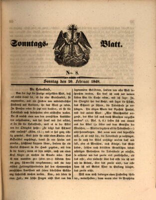 Sonntagsblatt Sonntag 20. Februar 1848