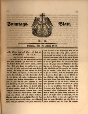 Sonntagsblatt Sonntag 12. März 1848