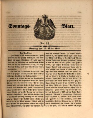 Sonntagsblatt Sunday 19. March 1848