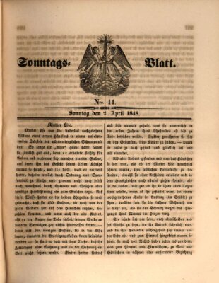 Sonntagsblatt Sonntag 2. April 1848