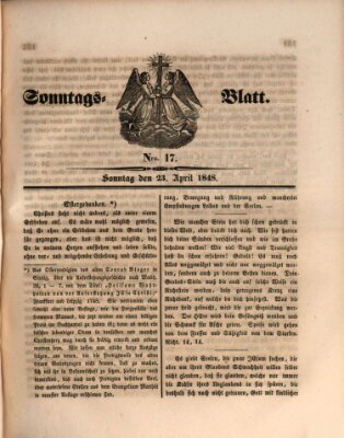 Sonntagsblatt Sonntag 23. April 1848