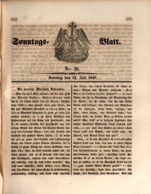 Sonntagsblatt Sonntag 23. Juli 1848