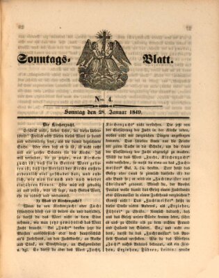 Sonntagsblatt Sonntag 28. Januar 1849