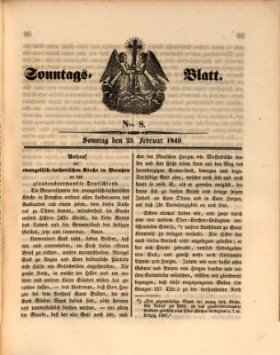 Sonntagsblatt Sonntag 25. Februar 1849